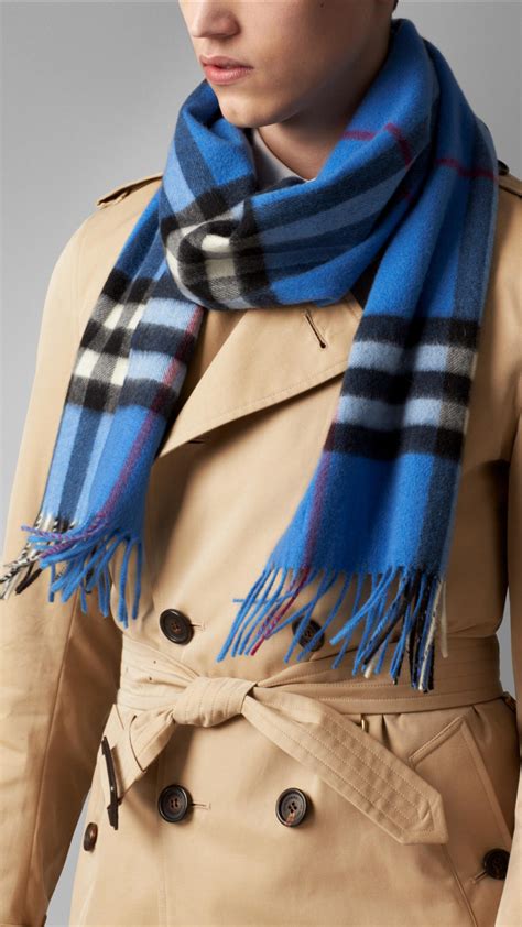 burberry dark blue scarf|burberry men's blue plaid scarf.